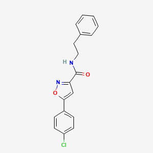 molecular formula C18H15ClN2O2 B4474026 5-(4-chlorophenyl)-N-(2-phenylethyl)-3-isoxazolecarboxamide 