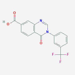 4-oxo-3-[3-(trifluoromethyl)phenyl]-3,4-dihydro-7-quinazolinecarboxylic acid