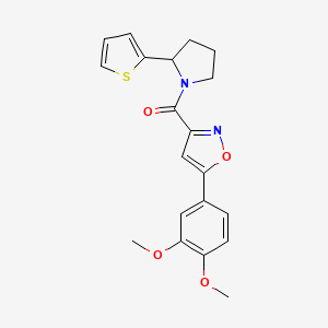 5-(3,4-dimethoxyphenyl)-3-{[2-(2-thienyl)-1-pyrrolidinyl]carbonyl}isoxazole