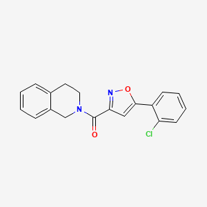 molecular formula C19H15ClN2O2 B4474078 2-{[5-(2-chlorophenyl)-3-isoxazolyl]carbonyl}-1,2,3,4-tetrahydroisoquinoline 