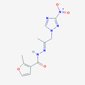 molecular formula C11H12N6O4 B447408 N'-(2-{3-nitro-1H-1,2,4-triazol-1-yl}-1-methylethylidene)-2-methyl-3-furohydrazide 