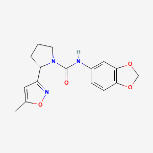 N-(2H-1,3-Benzodioxol-5-YL)-2-(5-methyl-1,2-oxazol-3-YL)pyrrolidine-1-carboxamide