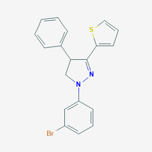 1-(3-bromophenyl)-4-phenyl-3-(2-thienyl)-4,5-dihydro-1H-pyrazole