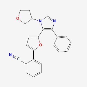 2-{5-[4-phenyl-1-(tetrahydrofuran-3-yl)-1H-imidazol-5-yl]-2-furyl}benzonitrile