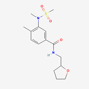 molecular formula C15H22N2O4S B4474140 4-METHYL-3-(N-METHYLMETHANESULFONAMIDO)-N-[(OXOLAN-2-YL)METHYL]BENZAMIDE 