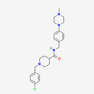 molecular formula C25H33ClN4O B4474158 1-[(4-CHLOROPHENYL)METHYL]-N-{[4-(4-METHYLPIPERAZIN-1-YL)PHENYL]METHYL}PIPERIDINE-4-CARBOXAMIDE 