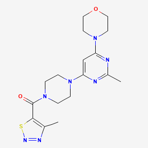 4-(2-methyl-6-{4-[(4-methyl-1,2,3-thiadiazol-5-yl)carbonyl]-1-piperazinyl}-4-pyrimidinyl)morpholine