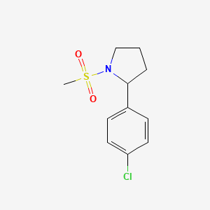 molecular formula C11H14ClNO2S B4474178 2-(4-chlorophenyl)-1-(methylsulfonyl)pyrrolidine 