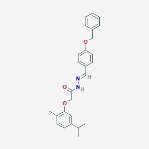 molecular formula C26H28N2O3 B447419 N'-(4-(Benzyloxy)benzylidene)-2-(5-isopropyl-2-methylphenoxy)acetohydrazide 