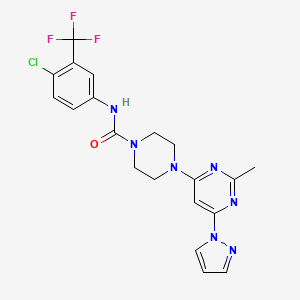 N-[4-chloro-3-(trifluoromethyl)phenyl]-4-[2-methyl-6-(1H-pyrazol-1-yl)-4-pyrimidinyl]-1-piperazinecarboxamide