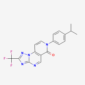 molecular formula C18H14F3N5O B4474214 7-(4-isopropylphenyl)-2-(trifluoromethyl)pyrido[3,4-e][1,2,4]triazolo[1,5-a]pyrimidin-6(7H)-one 