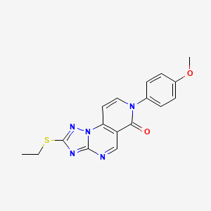 molecular formula C17H15N5O2S B4474219 2-(ethylsulfanyl)-7-(4-methoxyphenyl)pyrido[3,4-e][1,2,4]triazolo[1,5-a]pyrimidin-6(7H)-one 