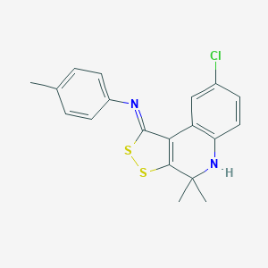 N-(8-chloro-4,4-dimethyl-4,5-dihydro-1H-[1,2]dithiolo[3,4-c]quinolin-1-ylidene)-N-(4-methylphenyl)amine