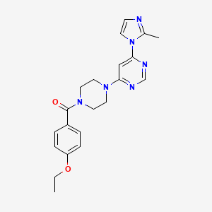 4-[4-(4-ethoxybenzoyl)-1-piperazinyl]-6-(2-methyl-1H-imidazol-1-yl)pyrimidine