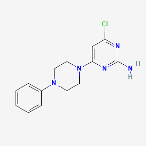 molecular formula C14H16ClN5 B4474278 4-Chloro-6-(4-phenylpiperazin-1-yl)pyrimidin-2-amine 