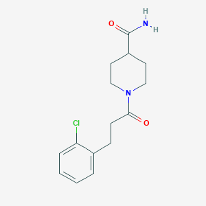 1-[3-(2-chlorophenyl)propanoyl]-4-piperidinecarboxamide