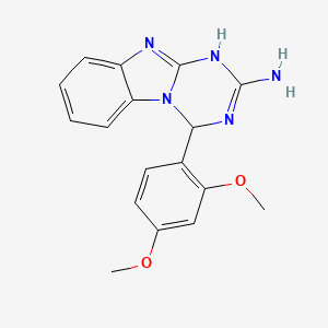 molecular formula C17H17N5O2 B4474299 4-(2,4-dimethoxyphenyl)-1,4-dihydro[1,3,5]triazino[1,2-a]benzimidazol-2-amine 