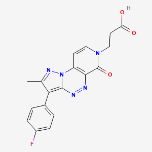 3-[3-(4-fluorophenyl)-2-methyl-6-oxopyrazolo[5,1-c]pyrido[4,3-e][1,2,4]triazin-7(6H)-yl]propanoic acid