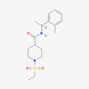 1-(ETHANESULFONYL)-N-[1-(2-METHYLPHENYL)ETHYL]PIPERIDINE-4-CARBOXAMIDE