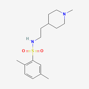 molecular formula C16H26N2O2S B4474333 2,5-DIMETHYL-N-[2-(1-METHYLPIPERIDIN-4-YL)ETHYL]BENZENE-1-SULFONAMIDE 