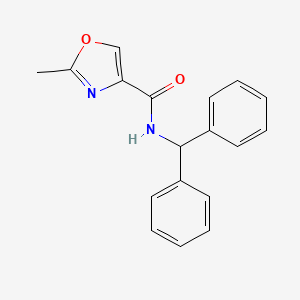 molecular formula C18H16N2O2 B4474335 N-(diphenylmethyl)-2-methyl-1,3-oxazole-4-carboxamide 