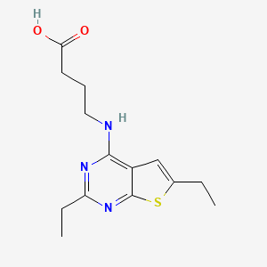 4-((2,6-Diethylthieno[2,3-d]pyrimidin-4-yl)amino)butanoic acid