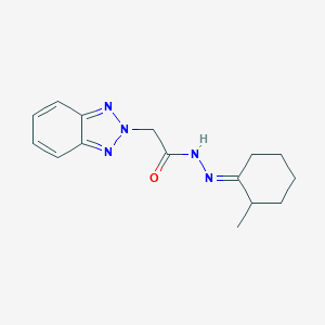 molecular formula C15H19N5O B447436 2-(2H-benzotriazol-2-yl)-N'-[(1E)-2-methylcyclohexylidene]acetohydrazide 