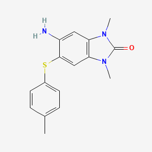 5-amino-1,3-dimethyl-6-[(4-methylphenyl)thio]-1,3-dihydro-2H-benzimidazol-2-one