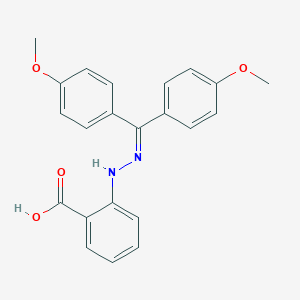 2-[2-[Bis(4-methoxyphenyl)methylidene]hydrazinyl]benzoic acid