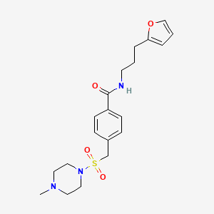 N-[3-(furan-2-yl)propyl]-4-{[(4-methylpiperazin-1-yl)sulfonyl]methyl}benzamide