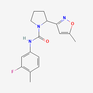 N-(3-fluoro-4-methylphenyl)-2-(5-methyl-1,2-oxazol-3-yl)pyrrolidine-1-carboxamide