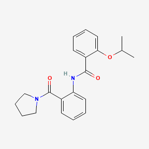 molecular formula C21H24N2O3 B4474415 2-isopropoxy-N-[2-(1-pyrrolidinylcarbonyl)phenyl]benzamide 