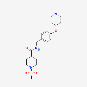 1-METHANESULFONYL-N-({4-[(1-METHYLPIPERIDIN-4-YL)OXY]PHENYL}METHYL)PIPERIDINE-4-CARBOXAMIDE