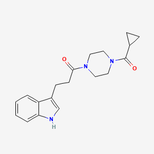 molecular formula C19H23N3O2 B4474440 1-[4-(cyclopropylcarbonyl)piperazin-1-yl]-3-(1H-indol-3-yl)propan-1-one 