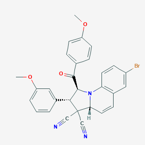 7-bromo-1-(4-methoxybenzoyl)-2-(3-methoxyphenyl)-1,2-dihydropyrrolo[1,2-a]quinoline-3,3(3aH)-dicarbonitrile