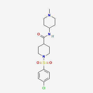 1-[(4-chlorophenyl)sulfonyl]-N-(1-methyl-4-piperidinyl)-4-piperidinecarboxamide