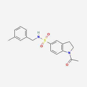 1-ACETYL-N-[(3-METHYLPHENYL)METHYL]-2,3-DIHYDRO-1H-INDOLE-5-SULFONAMIDE