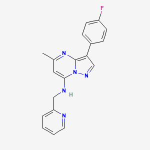 3-(4-fluorophenyl)-5-methyl-N-(pyridin-2-ylmethyl)pyrazolo[1,5-a]pyrimidin-7-amine