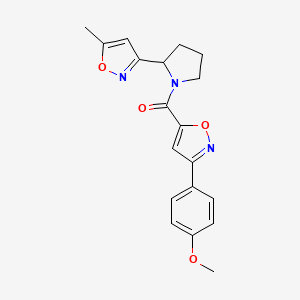 3-(4-methoxyphenyl)-5-{[2-(5-methyl-3-isoxazolyl)-1-pyrrolidinyl]carbonyl}isoxazole