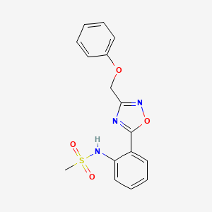 N-{2-[3-(phenoxymethyl)-1,2,4-oxadiazol-5-yl]phenyl}methanesulfonamide