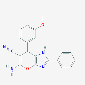 5-Amino-7-(3-methoxyphenyl)-2-phenyl-3,7-dihydropyrano[2,3-d]imidazole-6-carbonitrile