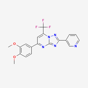 5-(3,4-dimethoxyphenyl)-2-(3-pyridinyl)-7-(trifluoromethyl)[1,2,4]triazolo[1,5-a]pyrimidine