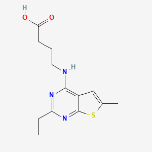 4-[(2-ethyl-6-methylthieno[2,3-d]pyrimidin-4-yl)amino]butanoic acid