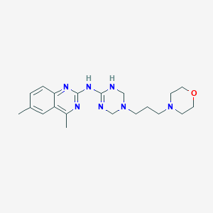 4,6-dimethyl-N-{5-[3-(morpholin-4-yl)propyl]-1,4,5,6-tetrahydro-1,3,5-triazin-2-yl}quinazolin-2-amine