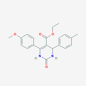 molecular formula C21H22N2O4 B447455 Ethyl 6-(4-methoxyphenyl)-4-(4-methylphenyl)-2-oxo-1,2,3,4-tetrahydro-5-pyrimidinecarboxylate 