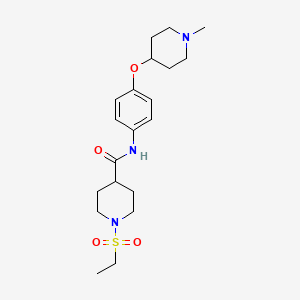 1-(ETHANESULFONYL)-N-{4-[(1-METHYLPIPERIDIN-4-YL)OXY]PHENYL}PIPERIDINE-4-CARBOXAMIDE