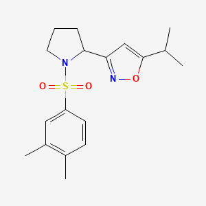 3-{1-[(3,4-dimethylphenyl)sulfonyl]-2-pyrrolidinyl}-5-isopropylisoxazole