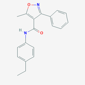 molecular formula C19H18N2O2 B447457 N-(4-ethylphenyl)-5-methyl-3-phenyl-1,2-oxazole-4-carboxamide 