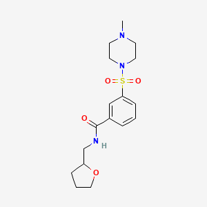 molecular formula C17H25N3O4S B4474575 3-[(4-METHYLPIPERAZIN-1-YL)SULFONYL]-N-[(OXOLAN-2-YL)METHYL]BENZAMIDE 