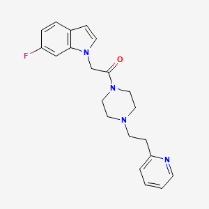 6-fluoro-1-{2-oxo-2-[4-(2-pyridin-2-ylethyl)piperazin-1-yl]ethyl}-1H-indole